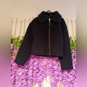 Oak&fort cropped faux Sherpa jacket